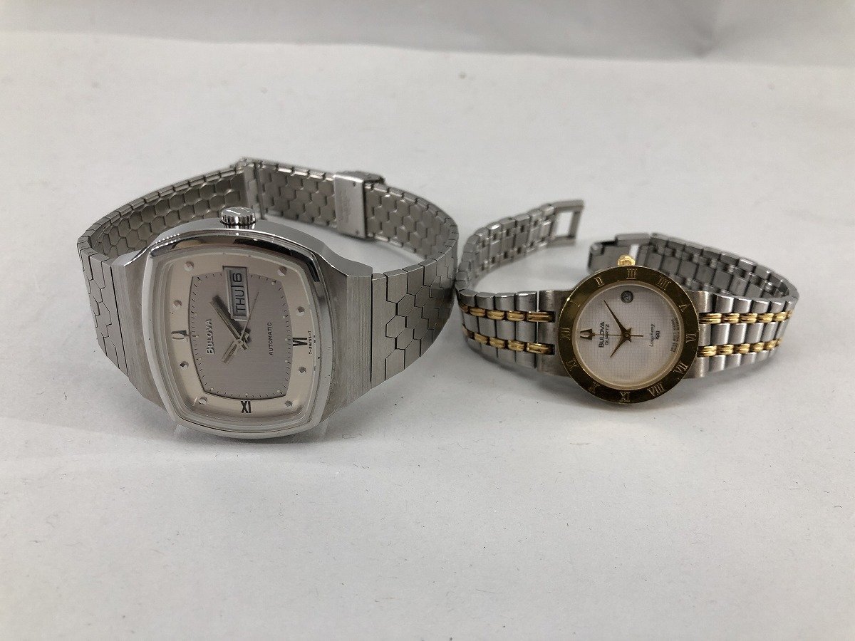 ジャンク BULOVA ブローバ 自動巻き/クォーツ 2点セット 現状[326132 