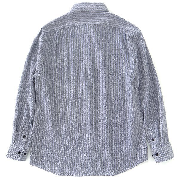 新品 ミチコロンドン ジャズネップ フランネル ストライプ シャツ LL