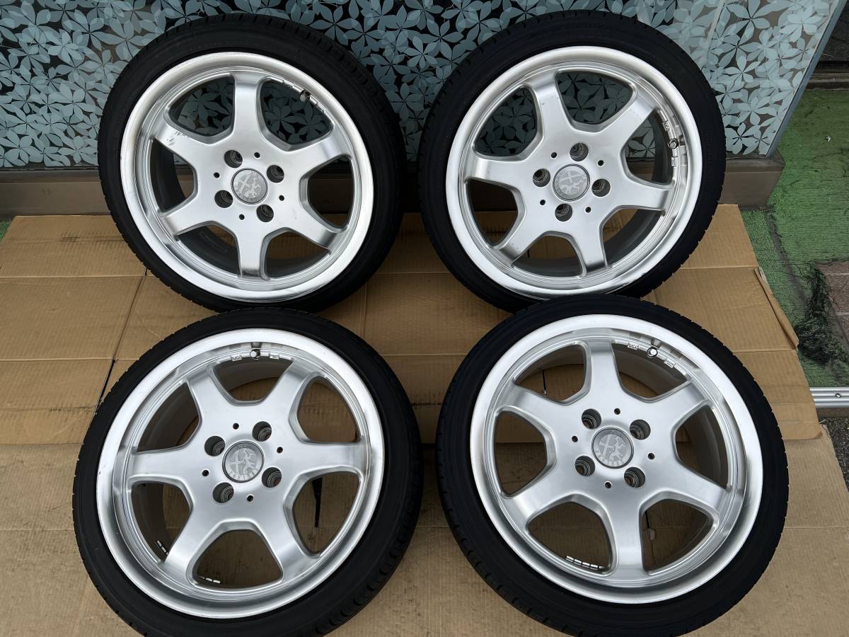 ERGLANZ 15インチ 6.5J +38 PCD100 4穴/UNIGRIP 165/45R15 4本セット 