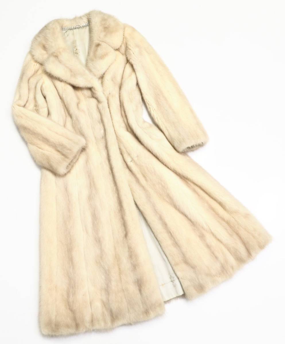 GM5774◎パールミンク MINK 最高級毛皮 レディース9 ロングコート
