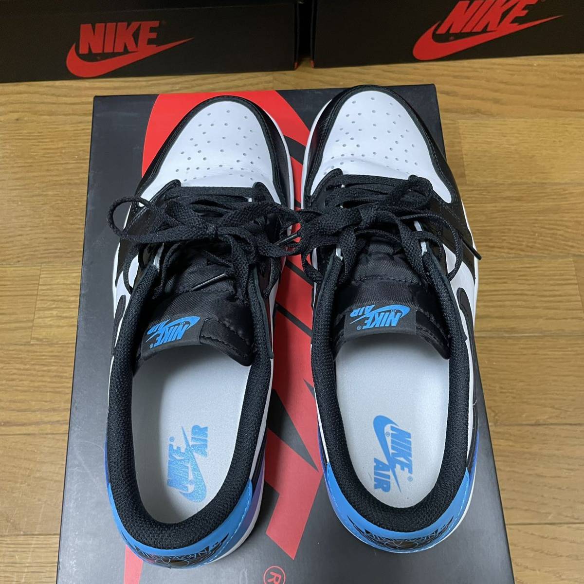 NIKE AIR JORDAN 1 RETRO LOW OG Black and Dark Powder Blue/UNC 28.5 