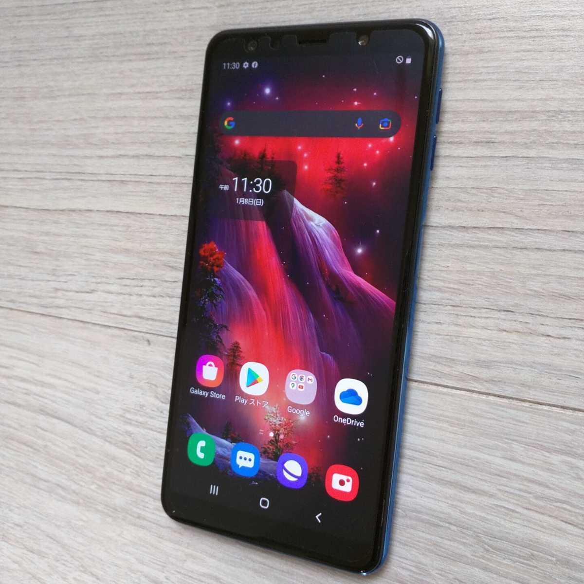 全国無料，本物保証】 GALAXY A7 SIMフリー ブルー 概ね美品かと思い
