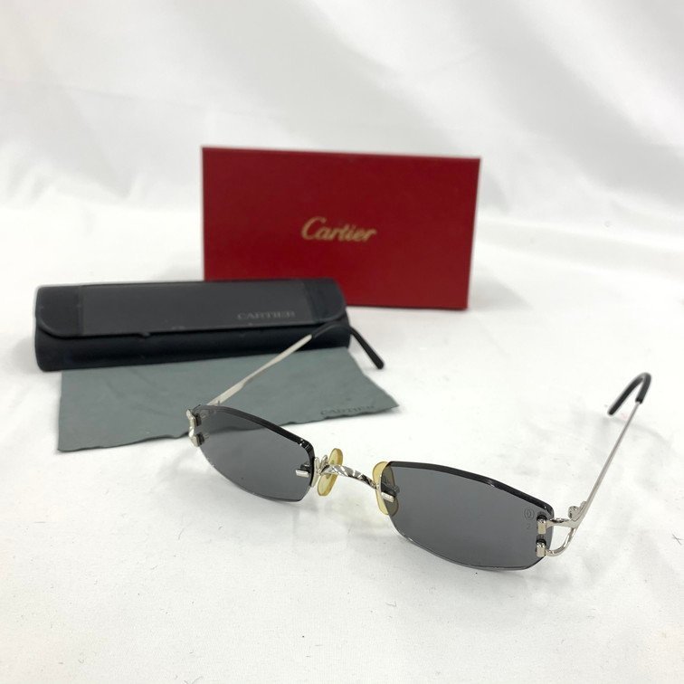 【BAAG5029】Cartier　カルティエ　サングラス　135 2899353　□22　ケース・箱付き