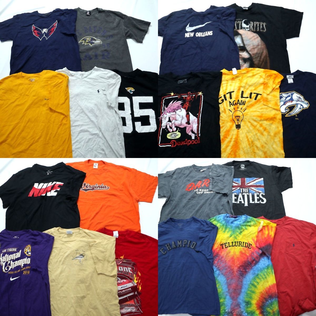 ◎ＴシャツMIX set ナイキ チャンピオン ラルフ 他 (メンズXL/2XL) 20枚セット まとめ売り 古着卸 1円スタート 最落なし ML739