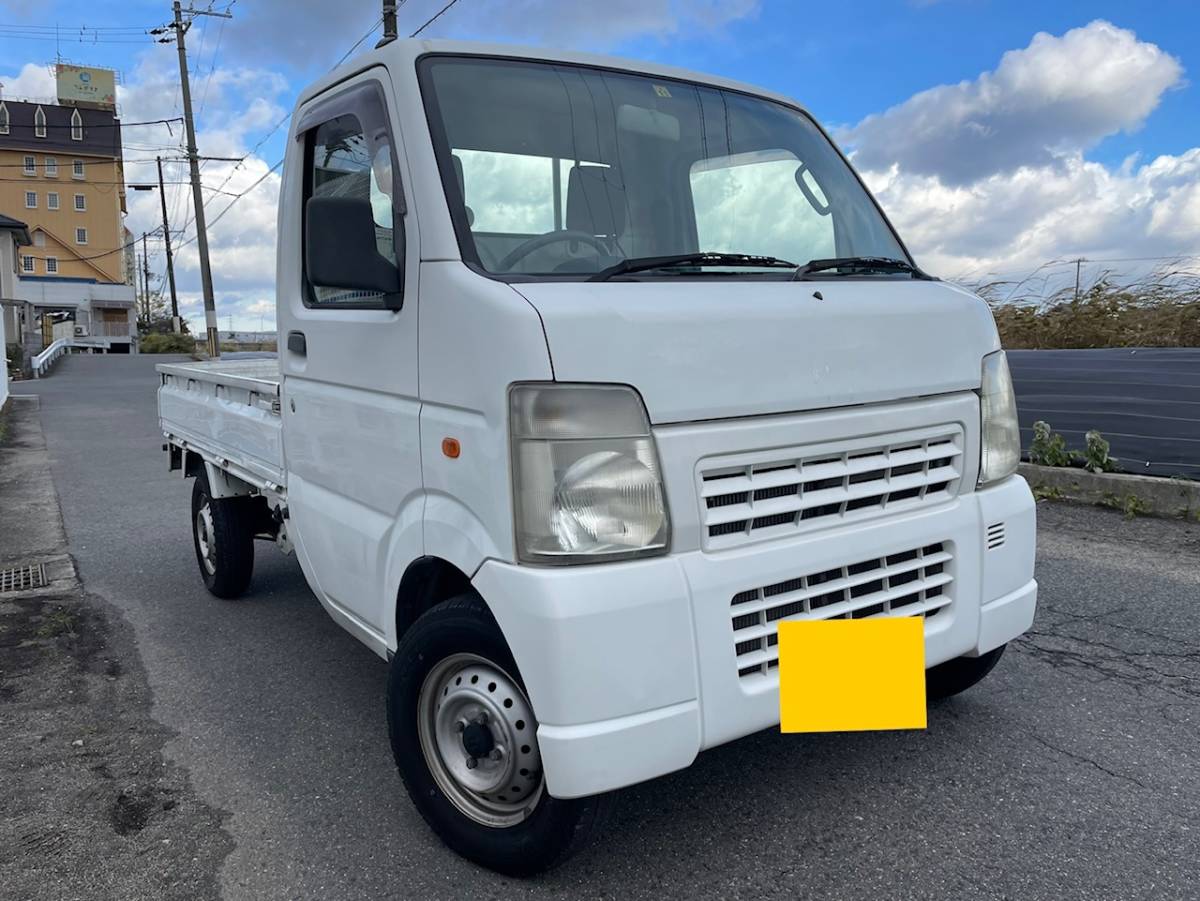 車検2年 キャリィトラック 走行9万km台 オートマ車 AT エアコン パワステ 修復歴なし 軽トラ まだまだ人気のDA63型 スズキ 軽トラ 中古車・新車 諸経費込 再出品値引き☆車検2年つき☆DA63T☆キャリイ☆19年式☆エアコン webCG
