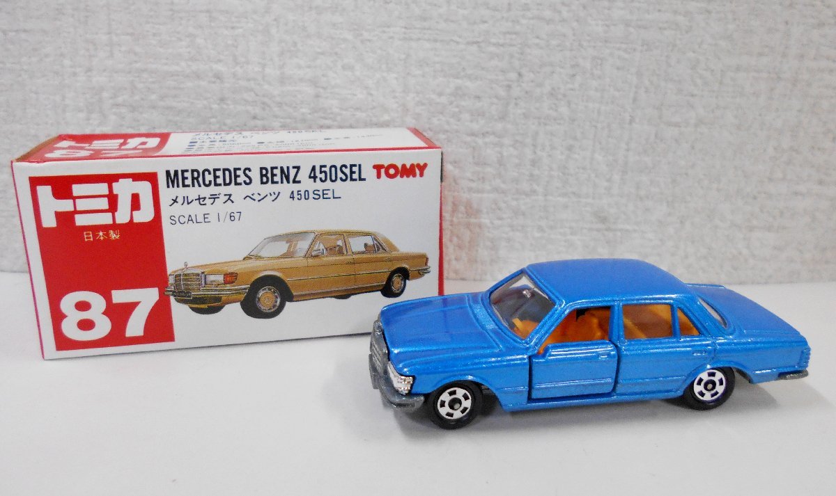 TOMICA トミカ No.87 メルセデス ベンツ 450SEL SCALE 1/67 赤箱 日本
