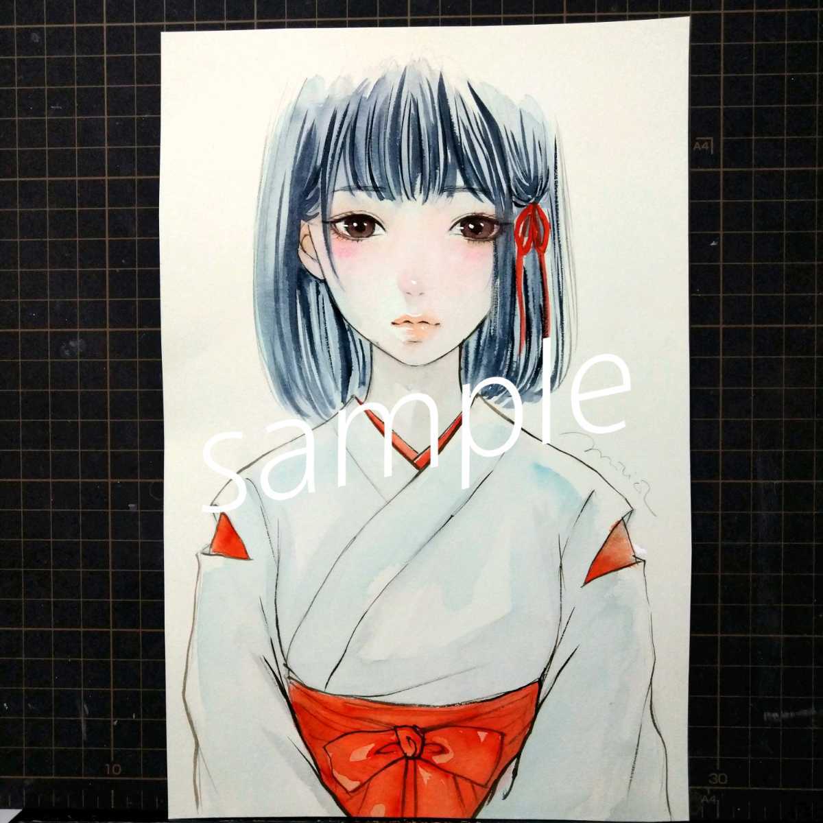 231119D 肉筆原画　絵画　手描きイラスト　オリジナル　水彩画　和装　美人画 231119D 肉筆原画 絵画 手描きイラスト オリジナル 水彩画 和装 美人画