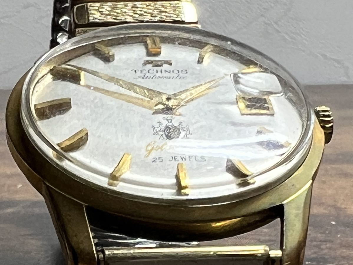 ☆TECHNOS テクノス goldshield ゴールドシールド 3針 Date デイト