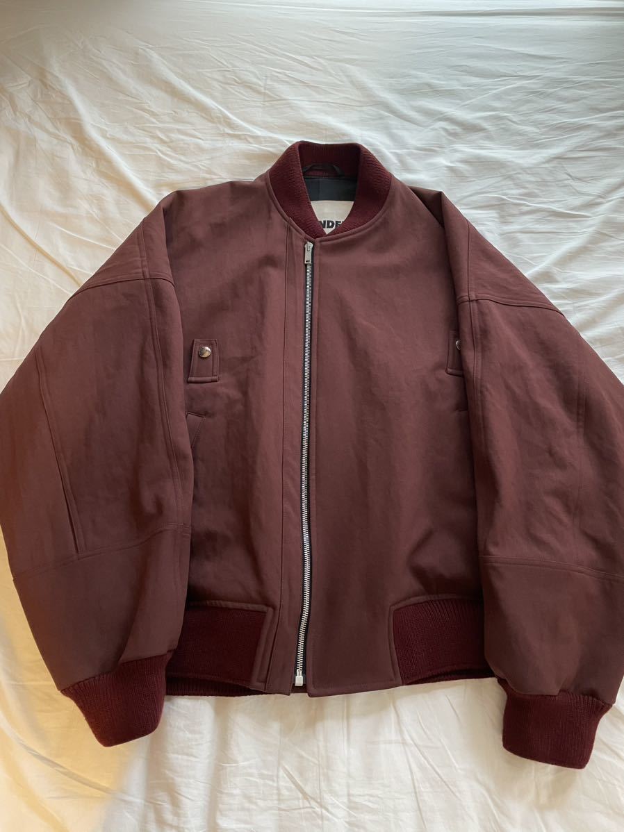 JIL SANDER 20AW ジルサンダー ポリエステルサージ　ジップアップブルゾン サイズ48 / ボンバージャケット　Wardrobe MA-1 Lucie and Luke 