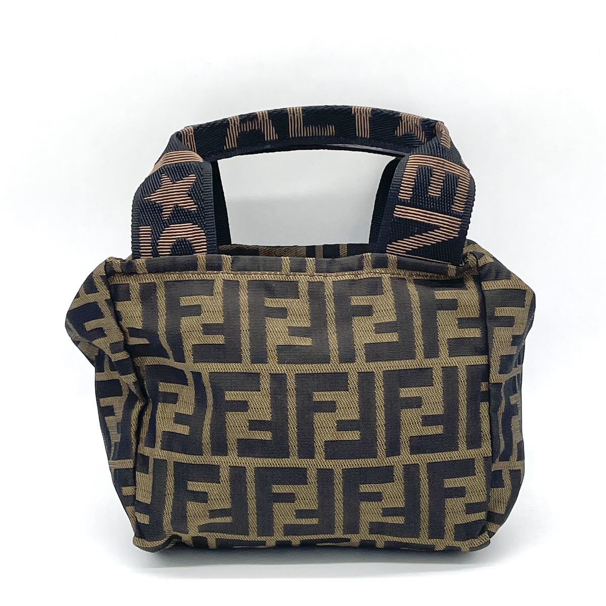 1円 極美品 FENDI フェンディ ズッカ柄 ズッカ ナイロンキャンバス 
