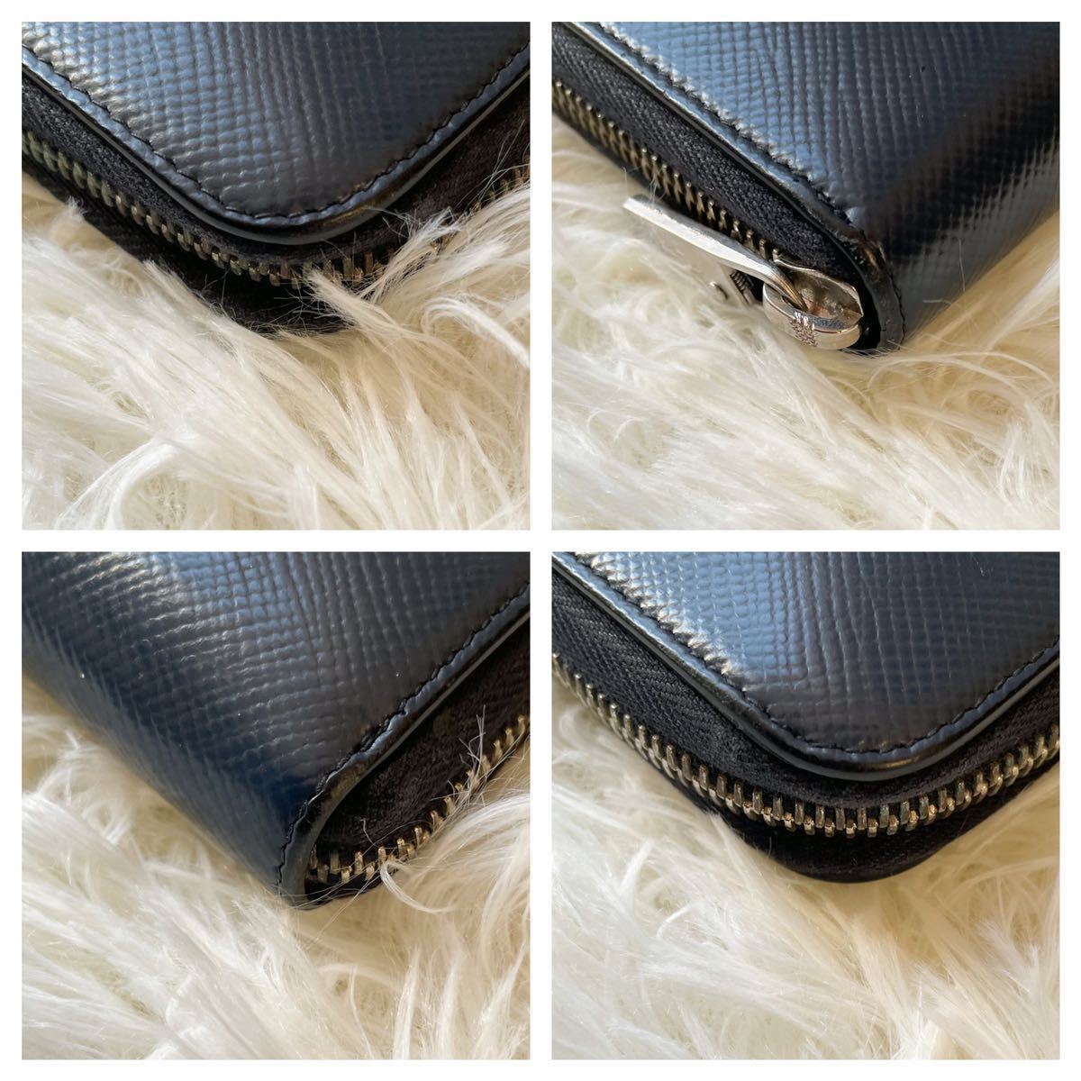 希少デザイン極美品】プラダ PRADA ラウンドファスナー長財布  