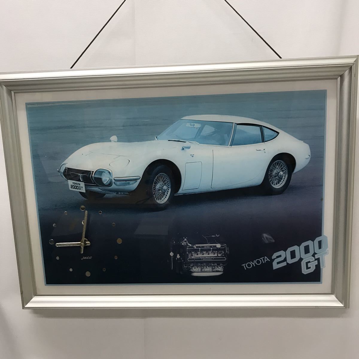 130 中古 トヨタ 希少 非売品 TOYOTA 壁掛け時計 2000GT ジャンク 額 