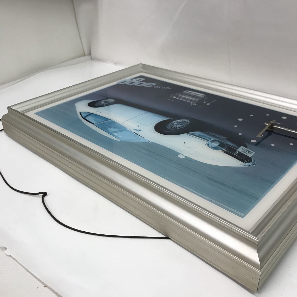 130 中古 トヨタ 希少 非売品 TOYOTA 壁掛け時計 2000GT ジャンク 額 