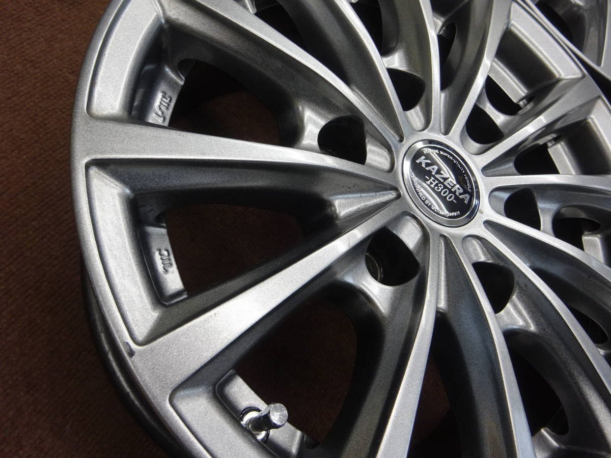 A-48 KAZERA H300 ☆15×6J ET33 PCD139.7 6H 4本☆ 比較的 程度良好 
