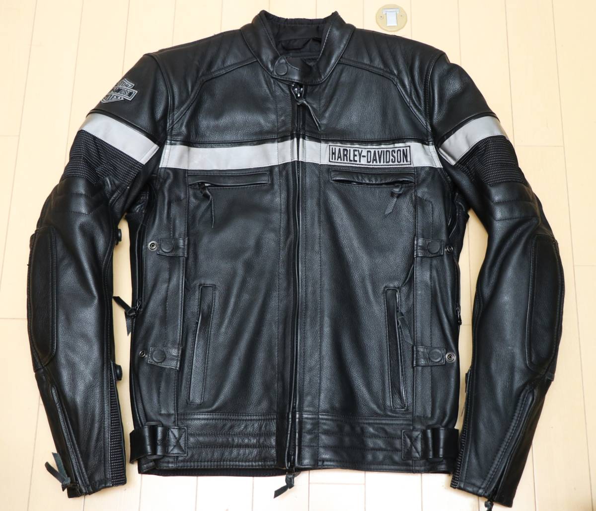 Harley-Davidson ハーレーダビッドソン純正 ライダースジャケット 本革 防水/防風/防寒/透湿/ベンチレーション sizeS(日本サイズM～L）