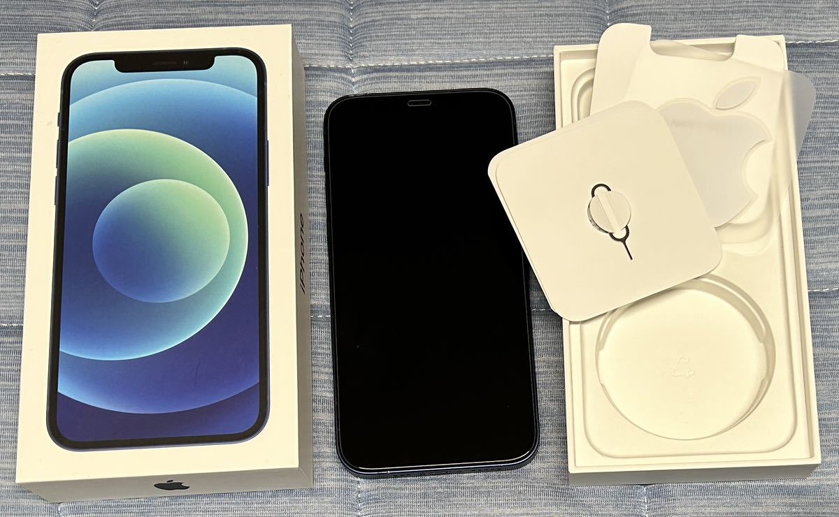 【美品】iPhone12 ブルー 128GB SIMフリー AppleCare+期間中 バッテリー最大容量93% 一括購入品残債なし _1