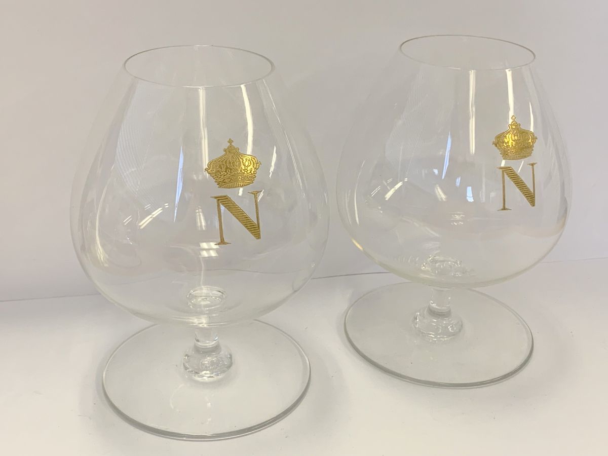 X403-I45-180 Baccarat バカラ ワイングラス ブランデーグラス ナポレオン ペア 2客セット ⑥