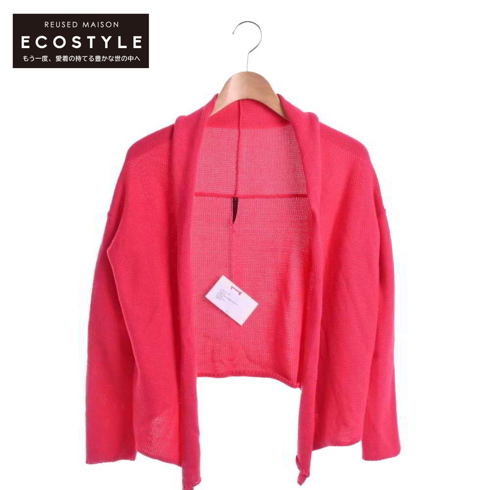 新品同様/ DANIELA GREGIS ダニエラグレジス カシュクール ニット ラップ カーディガン トップス フューシャ レディース