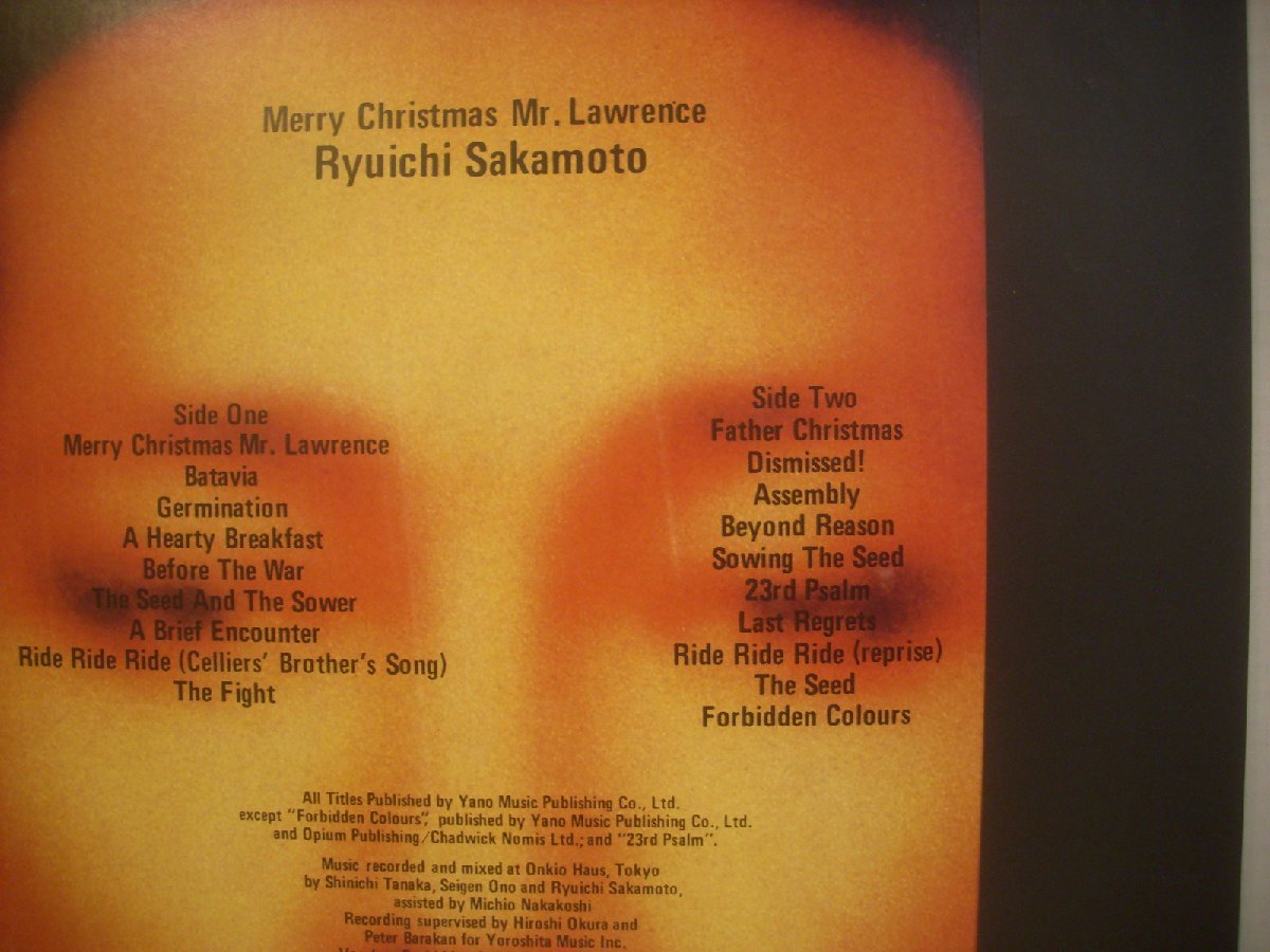 坂本龍一 戦場のメリークリスマス Christmas Merry ⁄ Sakamoto 国内盤