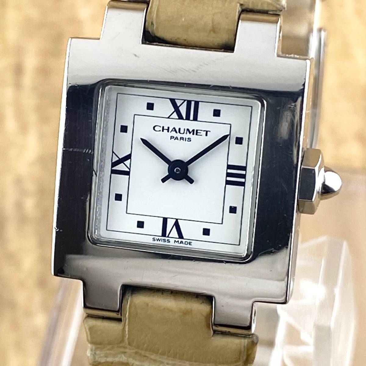 1円〜】CHAUMET ショーメ 腕時計 レディース ケイシス ホワイト文字盤