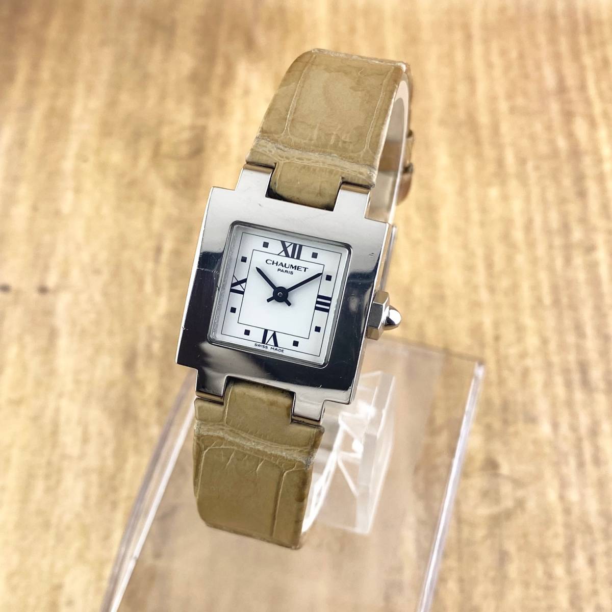 1円〜】CHAUMET ショーメ 腕時計 レディース ケイシス ホワイト文字盤