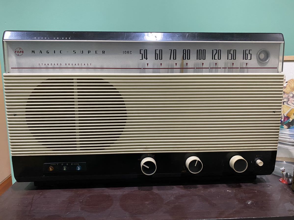 ナショナル UM-660 真空管ラジオ 昭和レトロ MAGIC-SUPER GA013GCG78