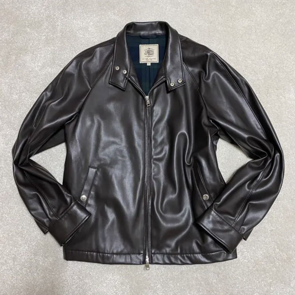 未使用級 定価6万 J.PRESS ジェイプレス 21AW フェイクラムレザー 