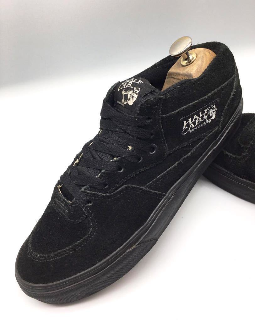  衝撃プライス 末永く愛される王道モデル オールブラックモデル VANS ハーフキャブ 上質スエードスニーカー/黒/jp27cm(27.0cm)｜売買されたオークション情報、yahooの商品情報をアーカイブ公開 - 27.0cm