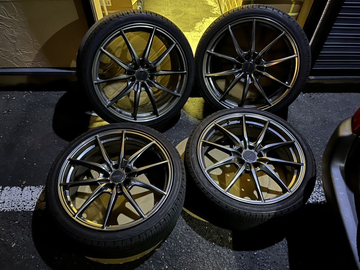 ◆◇BBS製の軽量鍛造!WedsSport FT117(8.5J20+45)+BSレグノGRVⅡ245/35r20 (set定価80万以上)美品!アルファード，ヴェルファイア，C-HR等