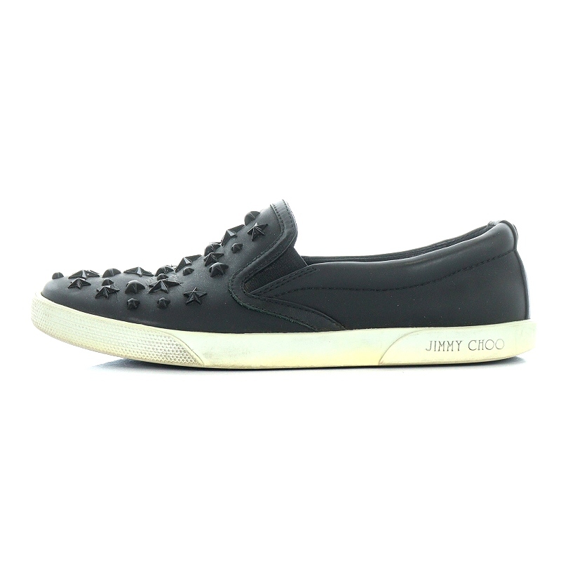 ジミーチュウ JIMMY CHOO スリッポン シューズ スタースタッズ レザー 