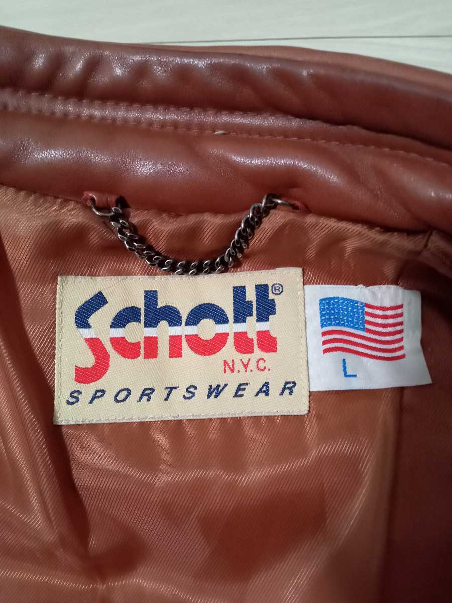 希少 Schott ダウンジャケット モーターサイクル ラムレザー 希少 Schott ダウンジャケット モーターサイクル ラムレザー