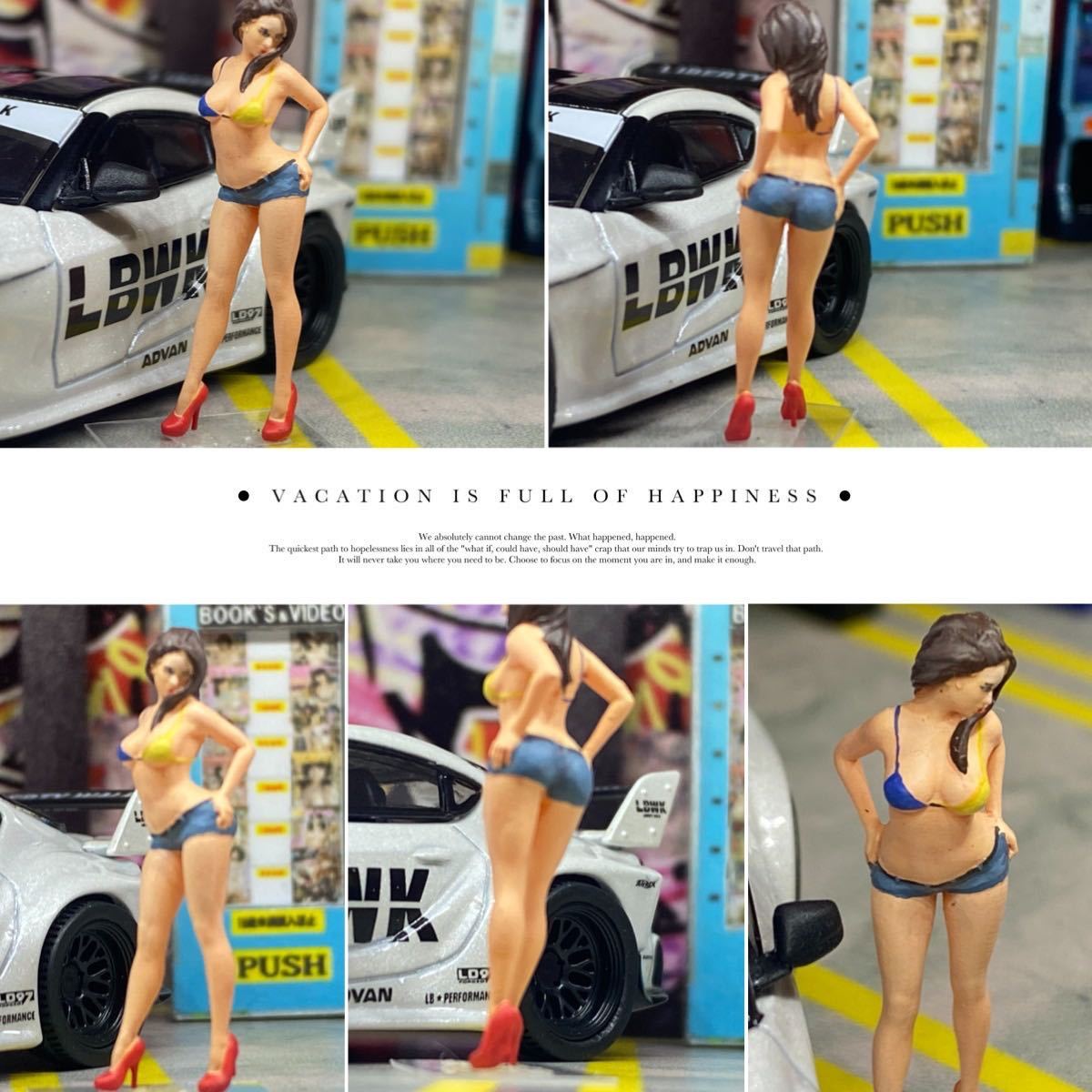 1:64　モデル美女　フィギュア　　ショートパンツ　トミカサイズ　ジオラマ　MINI GT LBWK 日本未発売マテル ミニカー MATTEL