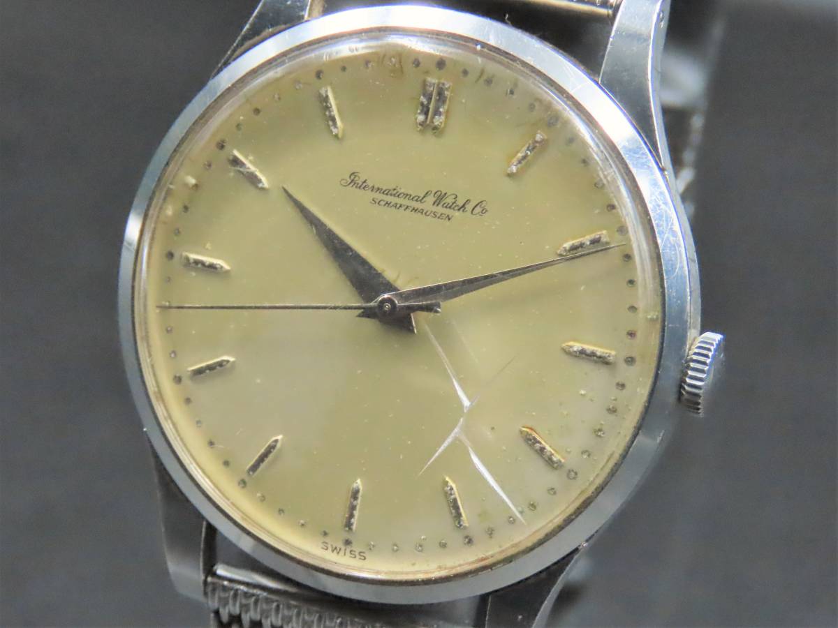 1円～! 稼動品★正規品 IWC オールドインター シャフハウゼン 手巻き ヴィンテージ メンズ腕時計 KNNSV4498
