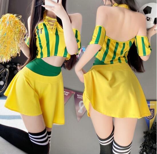 超セクシーエロ可愛い 応援団 トップス+ Tショーツ+スカート+