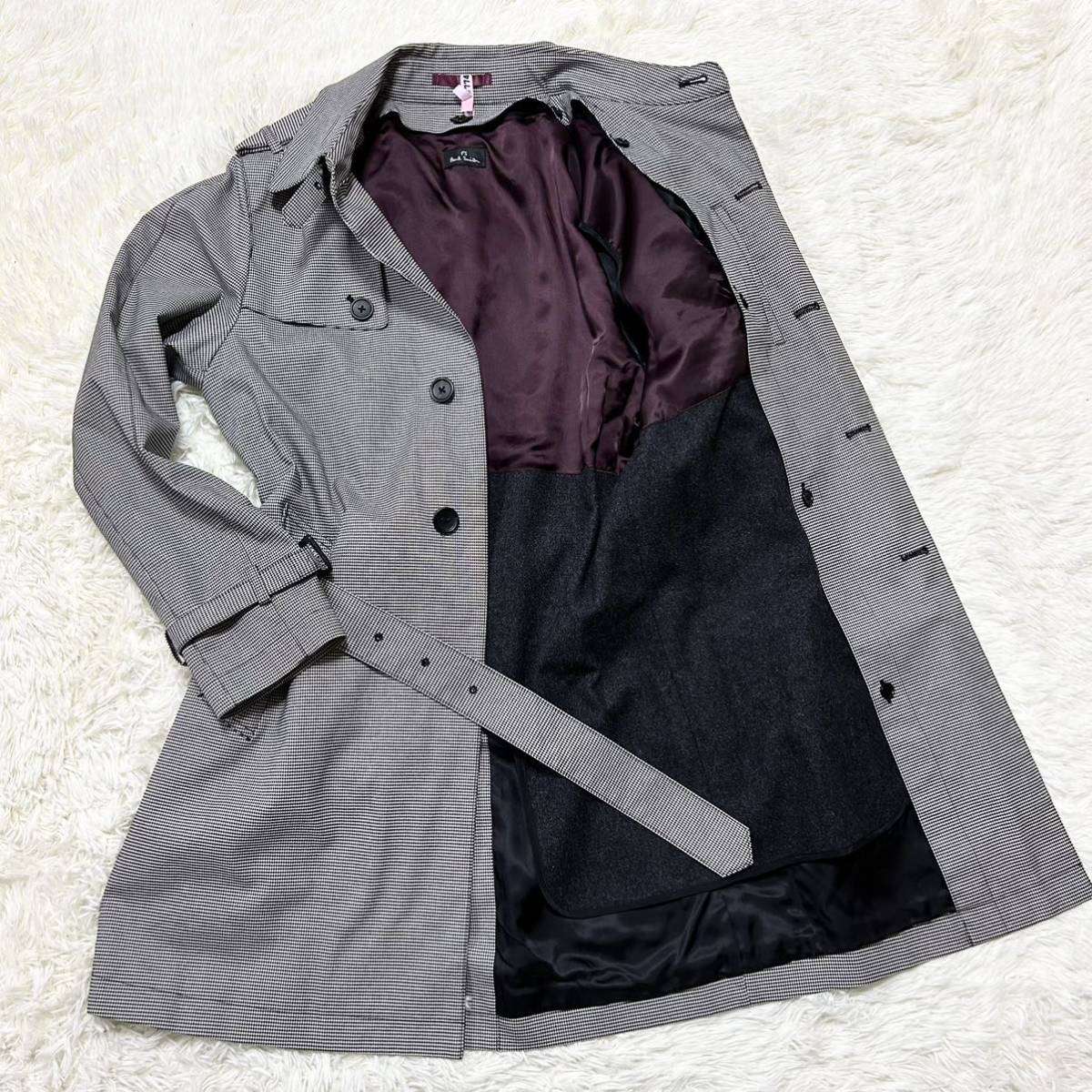 圧巻の千鳥柄&極上カシミヤ！】Paul Smith ポールスミス トレンチ