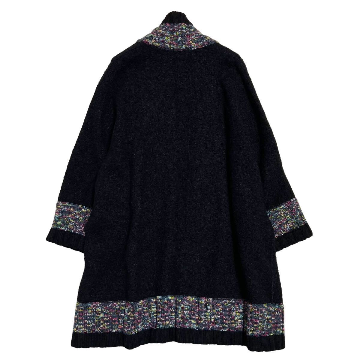 ☆ミッソーニMISSONI はおりコート S アルパカ モヘア 透かし編み 