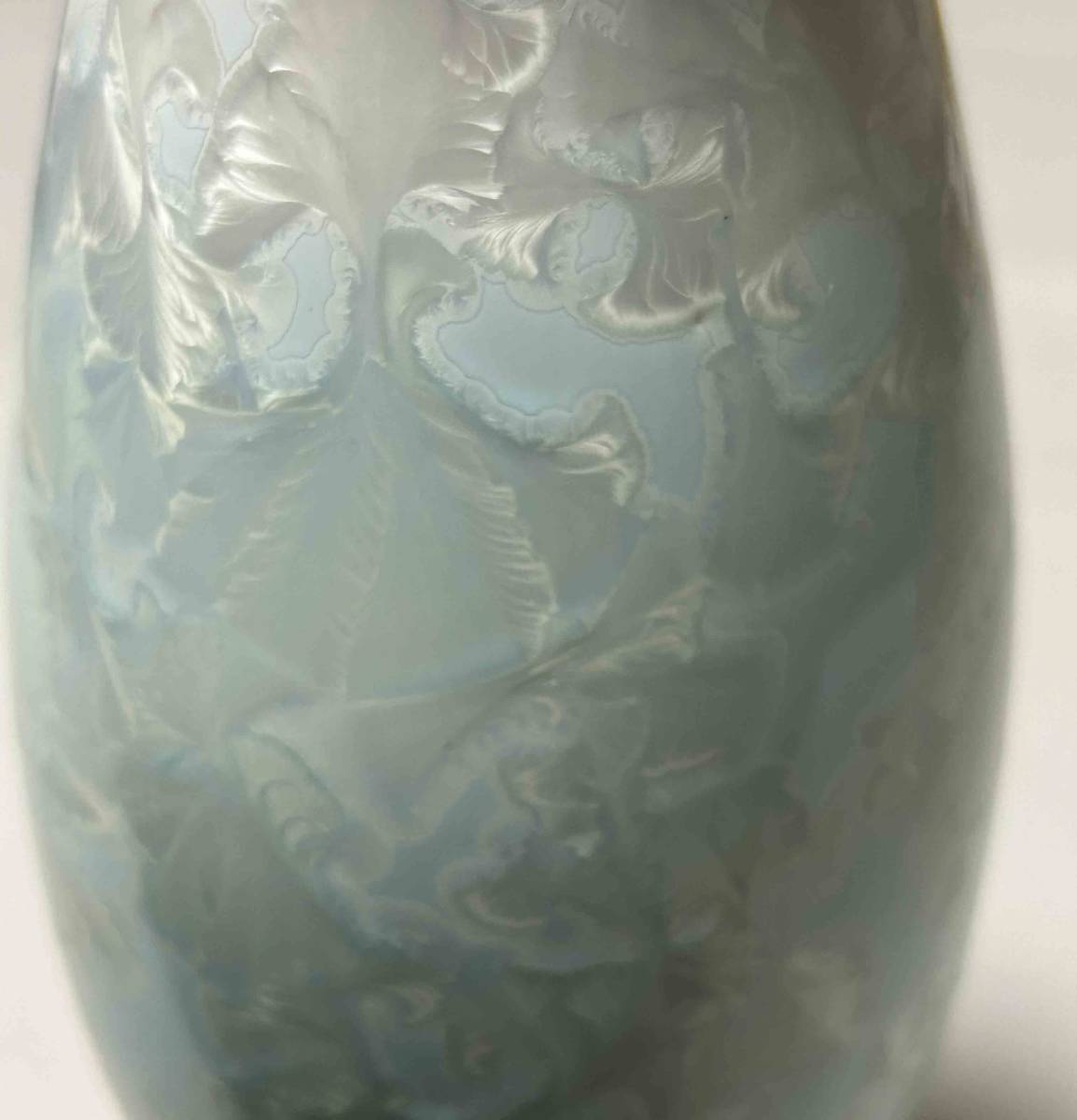 花器 彩墨結晶釉 孫超作　台湾　中国美術　国家文芸賞　陶磁器　花瓶　飾り壺 A: 結晶釉 クリスタルグレイズ 花瓶 台座付 田心窯 名匠 孫超 台湾