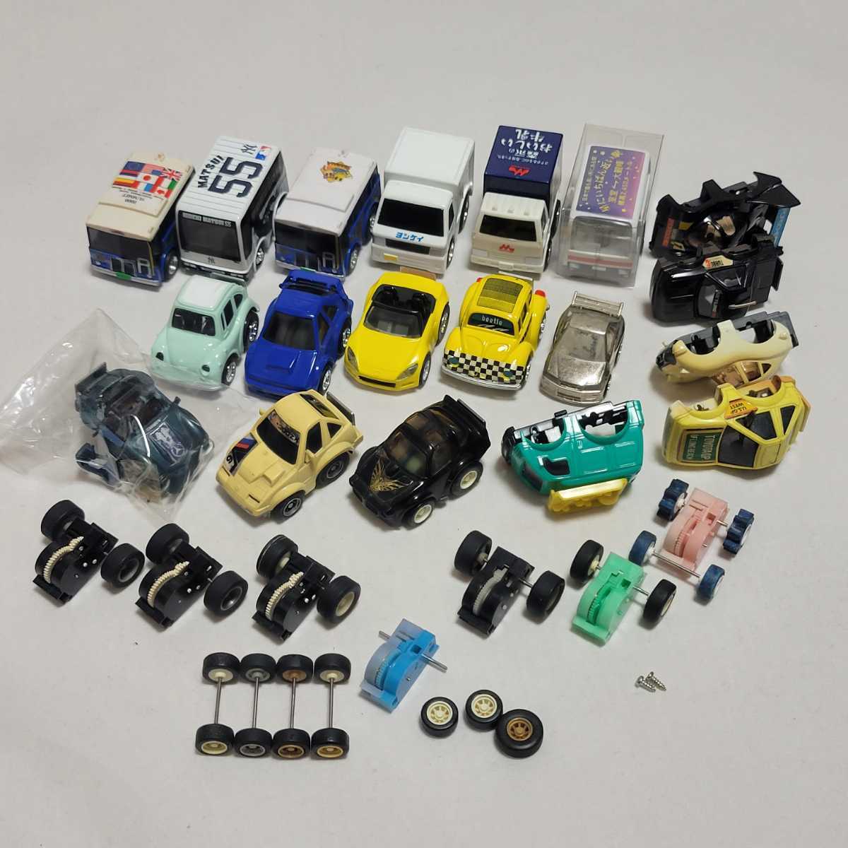 昭和レトロ チョロQ A品番 ジャンク セット 他多数 ベンツ300SL フェアレディZ トランザム ブラックモーター3個 部品取り 魔改造ベース