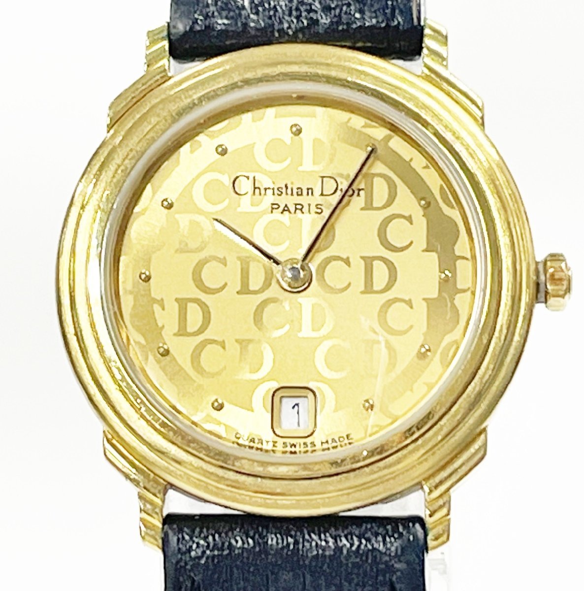【良品】 Christian Dior クリスチャンディオール 48.122.2 GP ロゴ文字盤 QZ レディース 145989 腕時計