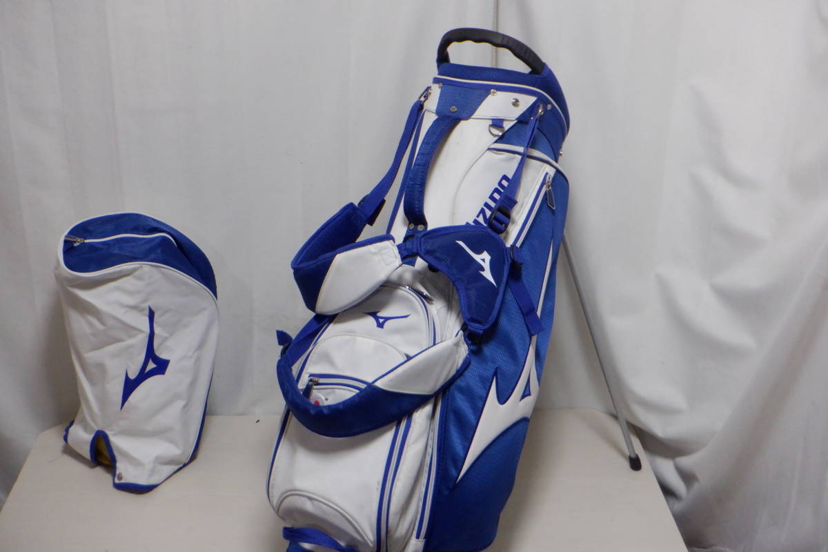 MIZUNO 9.5型☆中古☆アスリートプロモデル スタンド (WHxBLUE) MIZUNO 