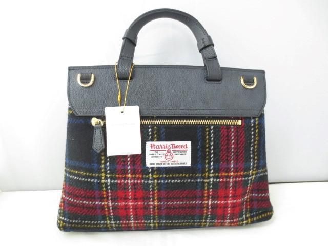 未使用 サマンサタバサ×ハリスツイード ハンドバッグ ショルダーバッグ 2way バッグ 鞄 レディース