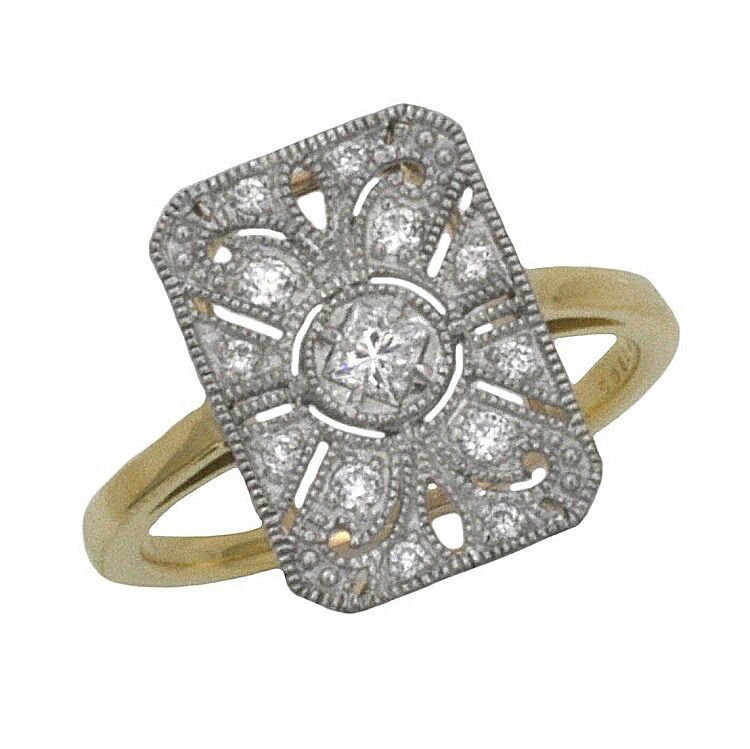 リング K18YG イエローゴールド コンビ 指輪 13号 K18 Pt900 750 Sランク ダイヤモンド 新品