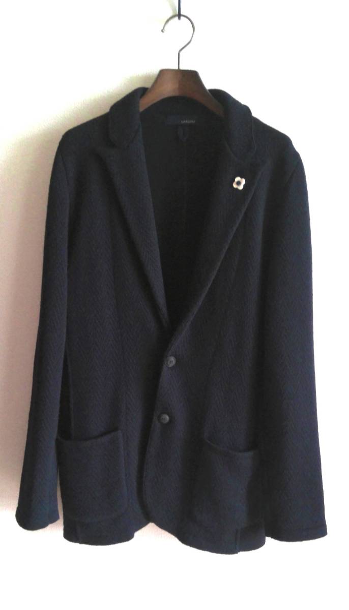 未使用級 LARDINI デニム アンコンジャケット ブートニエール XXS 美品
