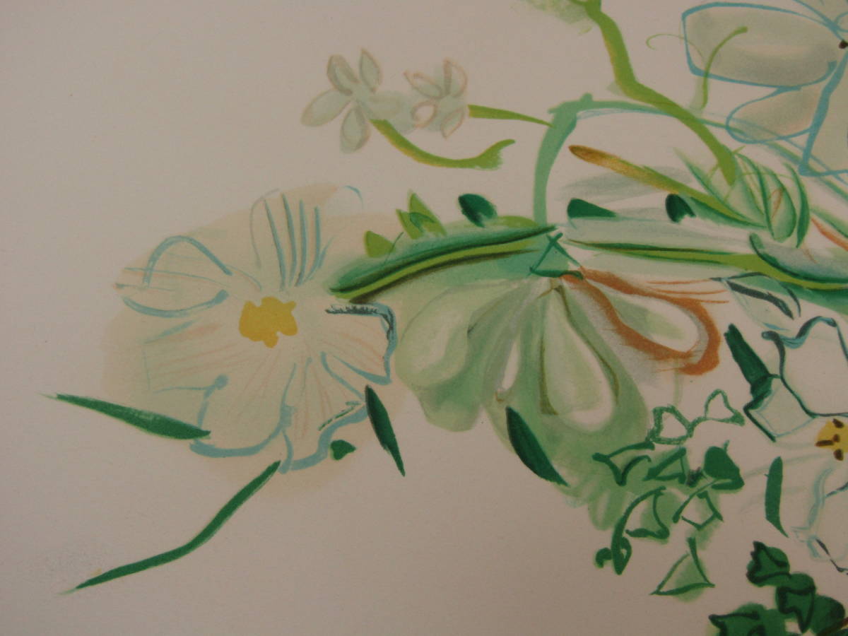 複製画 水彩画 「FLEUR」 Raoul Dufy ラウル・デュフィ 66×54cm