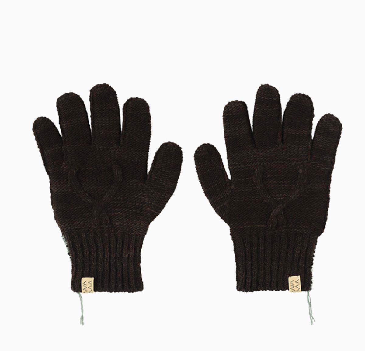 新品未使用 22AW Visvim Knit Glove N.D. Brown サイズM/L手袋 