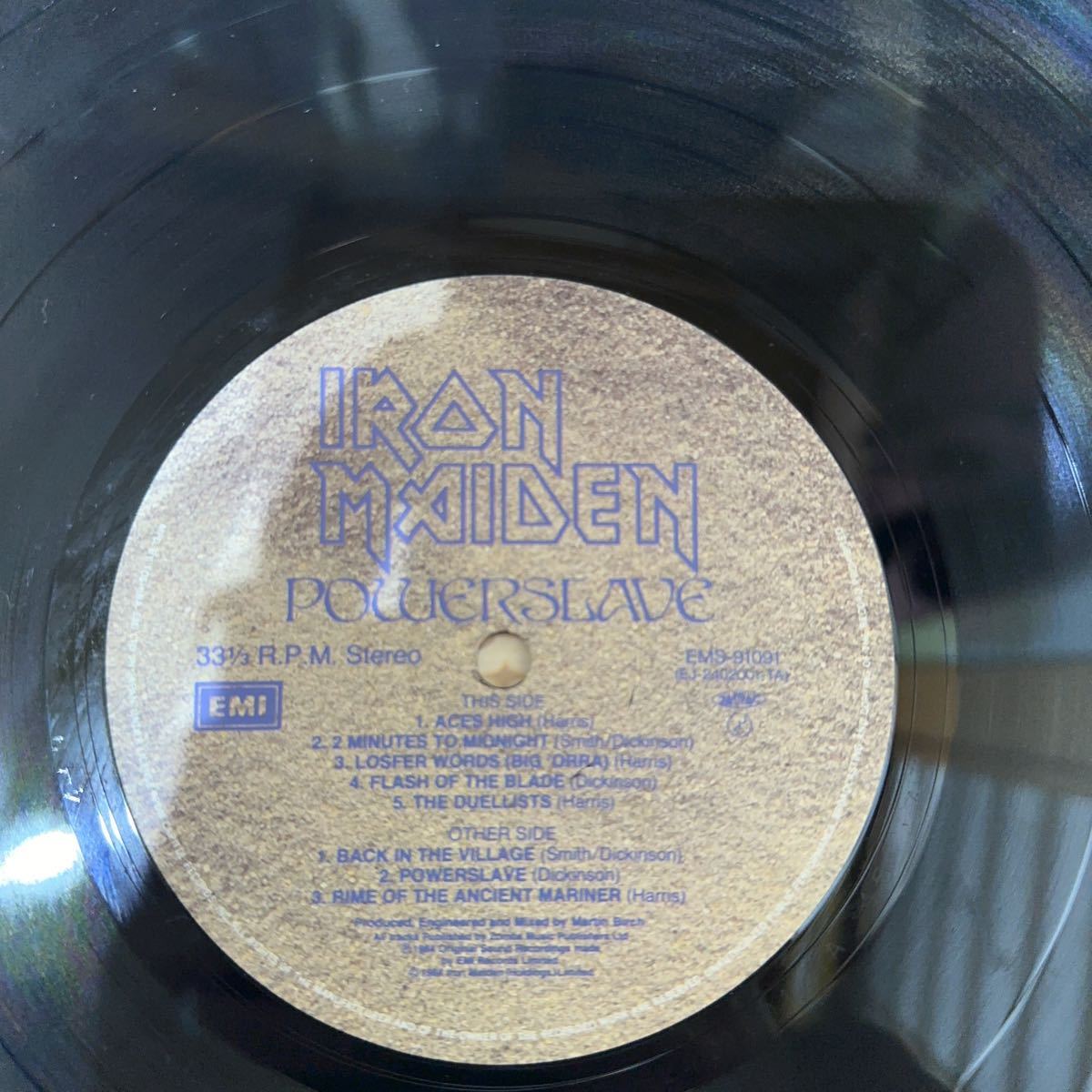 パワースレイブ アイアン・メイデン レコード 帯付 Iron Maiden