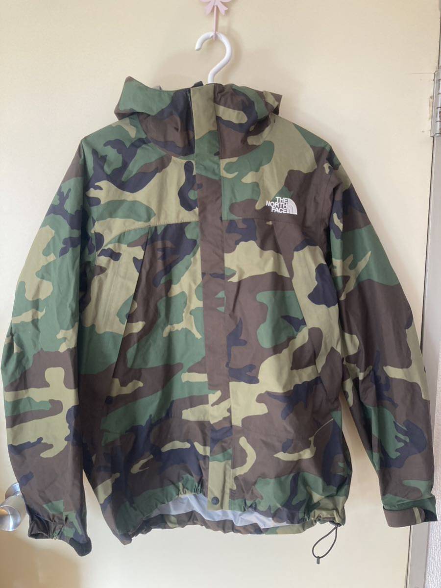 【美品】【送料無料】ザ・ノースフェイス　レインウェア メンズ Ｌサイズ　迷彩