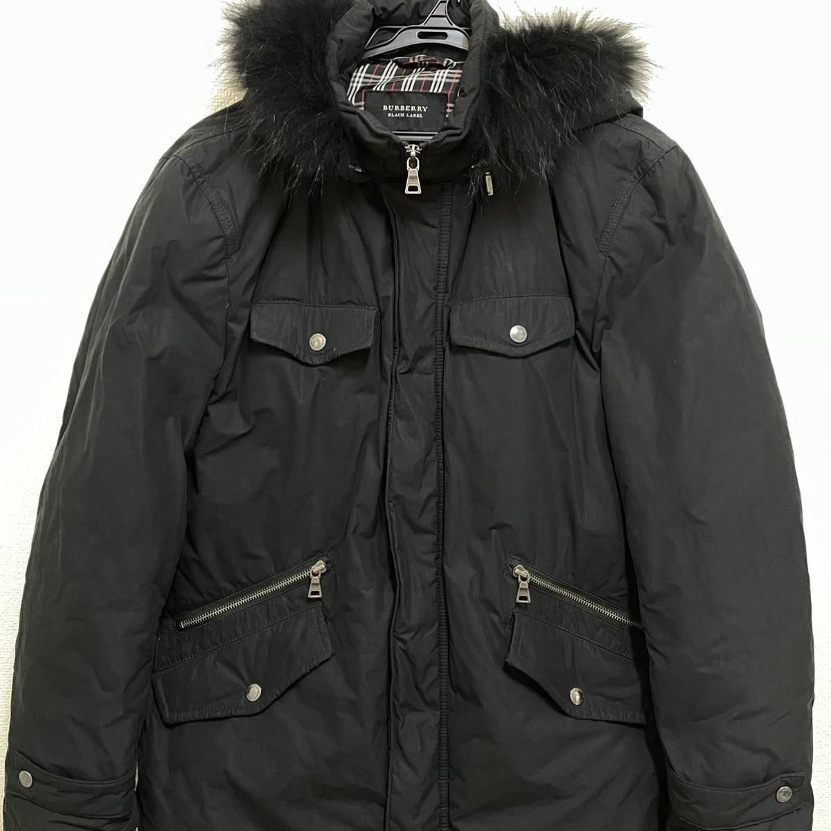 BURBERRY BLACK LABEL バーバリーブラックレーベル ダウンコート ブラック サイズL