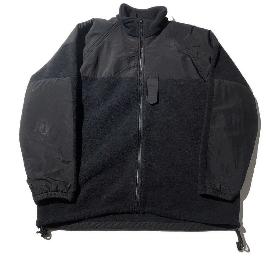 00s ビンテージ US.NAVY ライナー フリースジャケット ブラック ミリタリー 海軍 2000年代 米軍実物 LARGE
