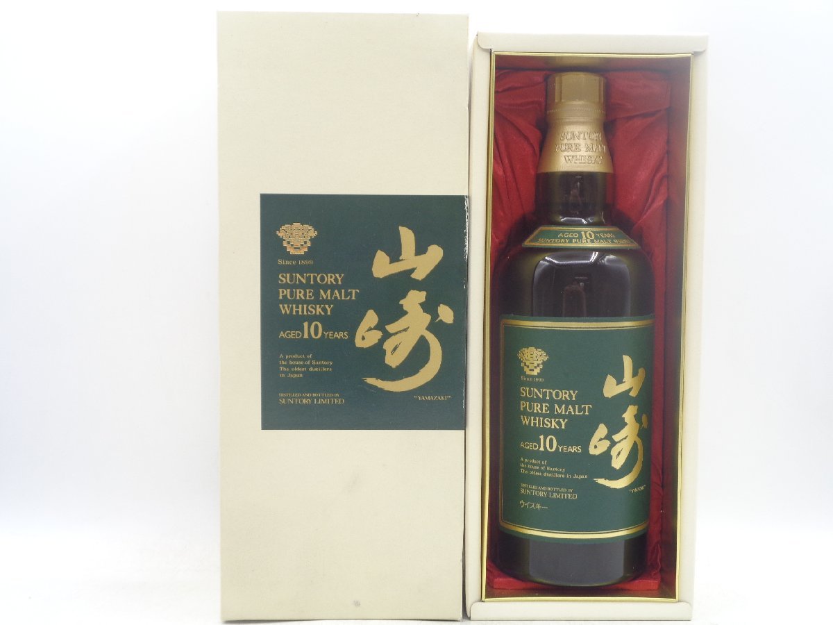 SUNTORY WHISKY サントリー ピュアモルト ウイスキー 山崎 10年 グリーンラベル 750ml 40% 箱入 未開封 古酒 X182240
